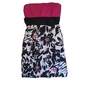 Speechless strapless dress Pink black size 3